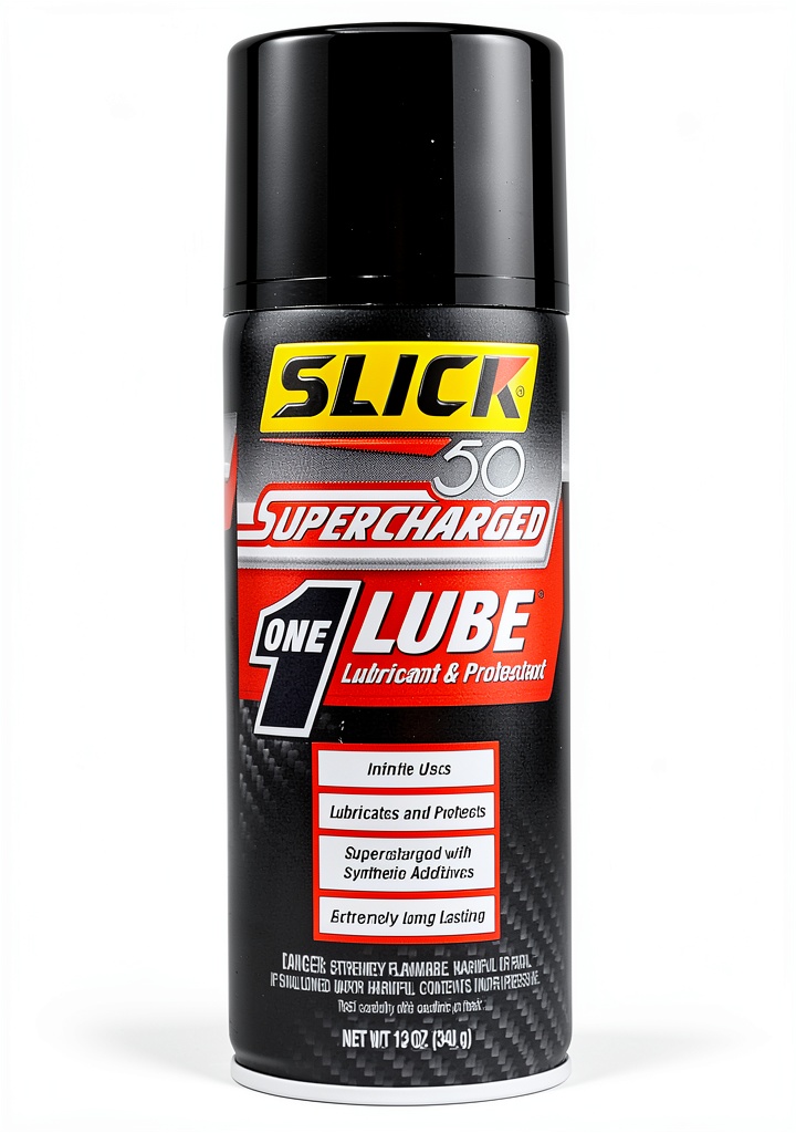 Technician applying Slick 50 Anti‑Seize Spray to a car suspension joint