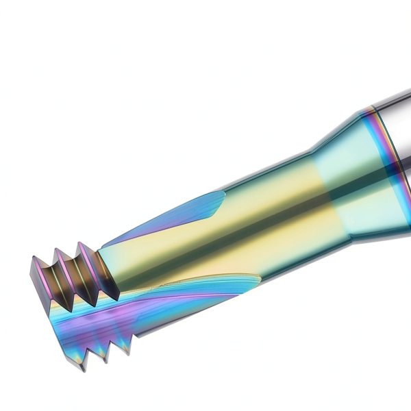 1pcs LUOCUT Carbide 3 Tooth Thread Milling Cutter DLC Coated Metric M2M3M4M5M6M8M10M12 Aluminum Copper Special Purpose-M5×0.8-2