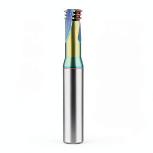 1pcs LUOCUT Carbide 3 Tooth Thread Milling Cutter DLC Coated Metric M2M3M4M5M6M8M10M12 Aluminum Copper Special Purpose-M5×0.8-0